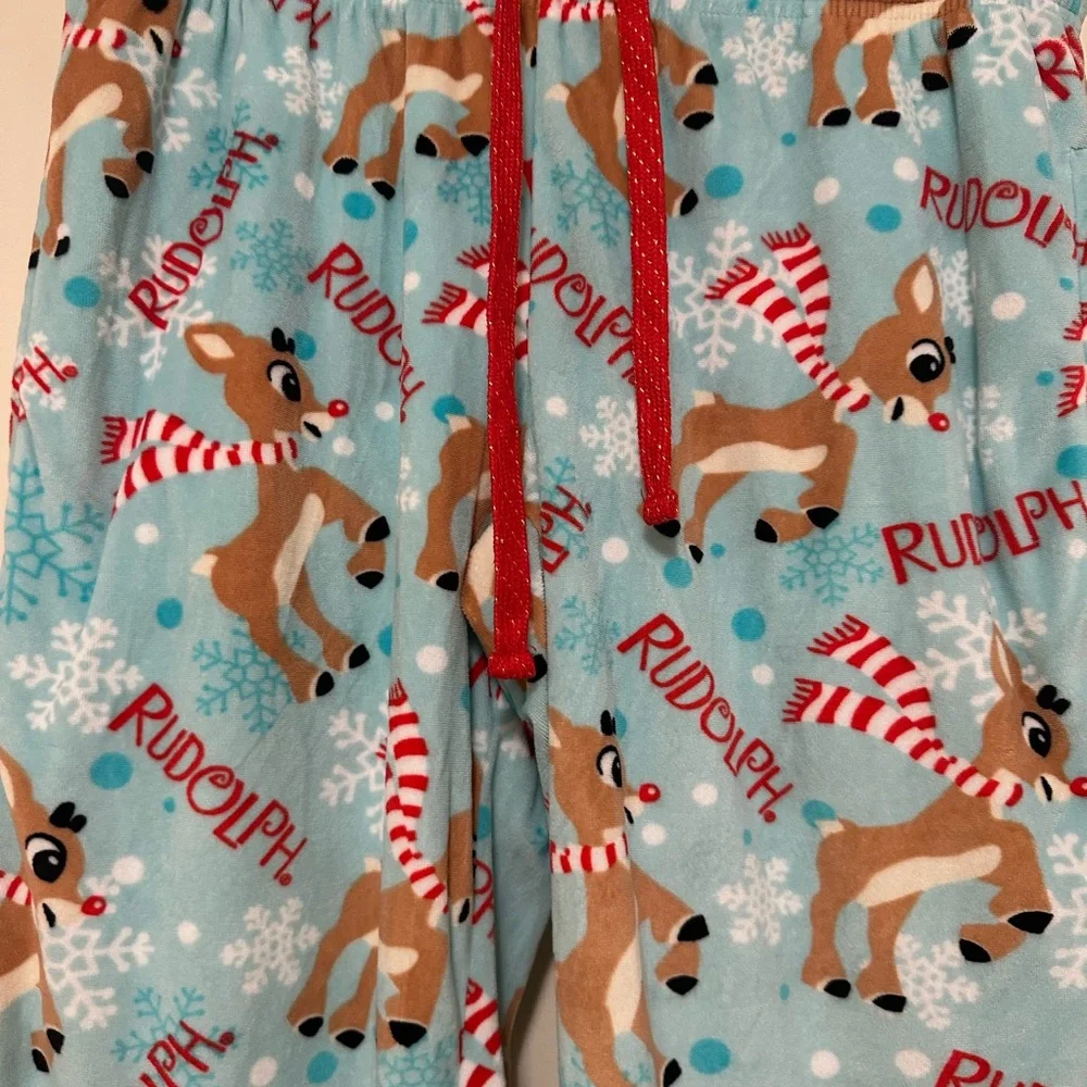 RUDOLPH THE RED NOSE REINDEER FLEECE PAJAMA BOTTOMS - Picture 3 of 5